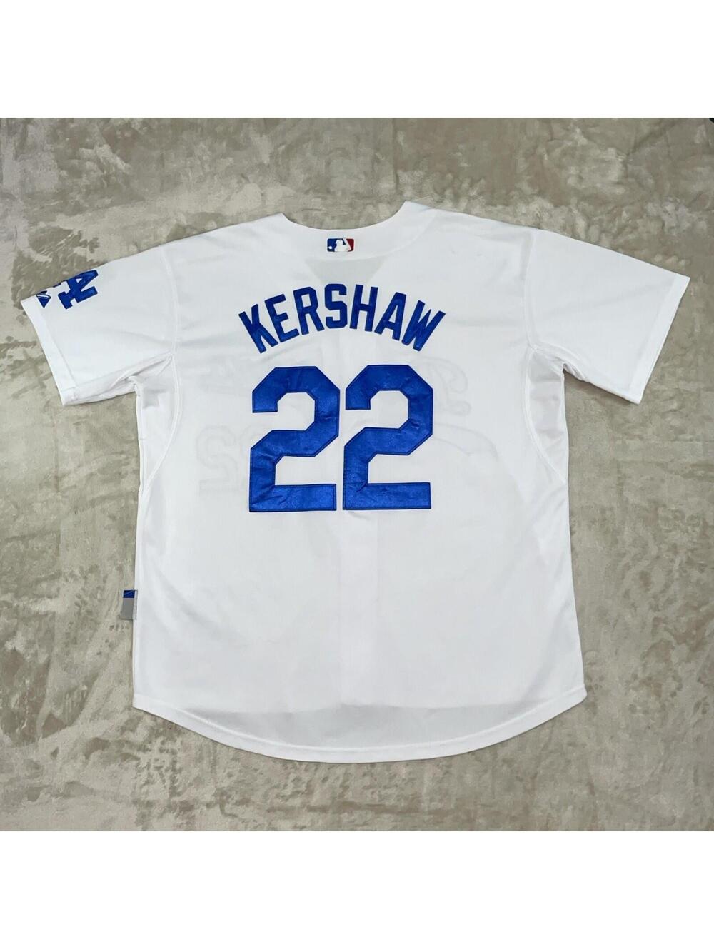 LA Dodgers Clayton Kershaw #22 Majestic Authentic CoolBase Baseball Jersey Sz 50